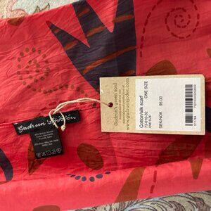 Gudrun Sjoden  NWT cotton scarf 12" wide x 54" LONG